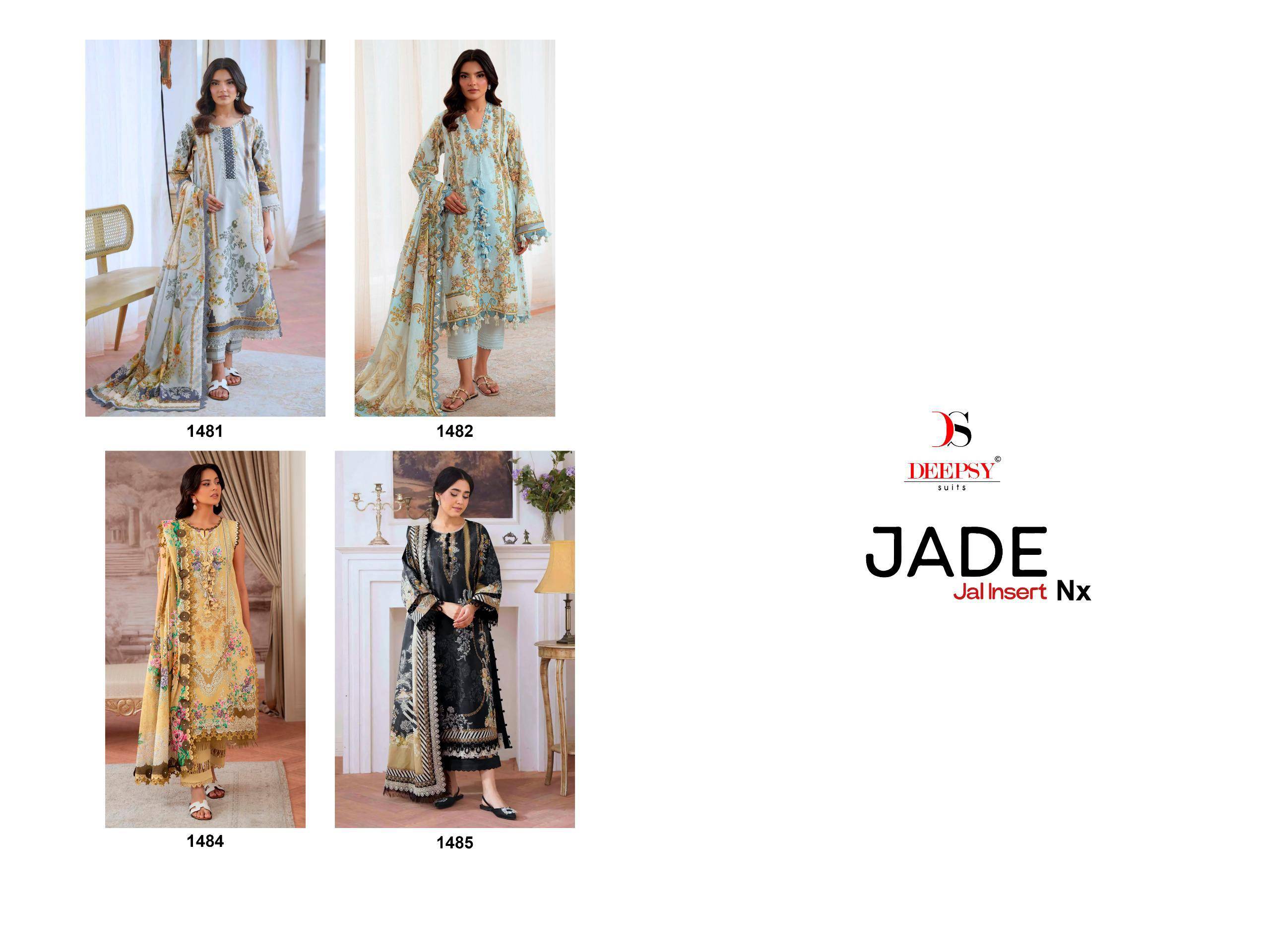 JADE JAL INSERT NX By DEEPSY SUITS Beautiful Pakistani Suits Wear Pure Cotton Dresses At Wholesale Price